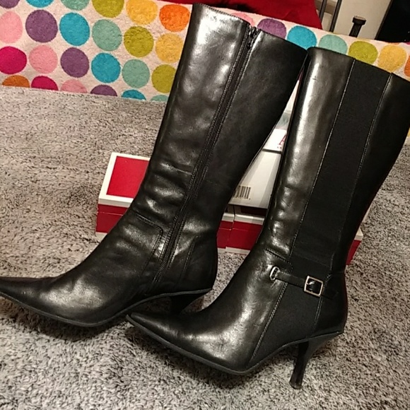 Authentic AK Anne Klein Maelmaa blk calf leather - Picture 6 of 8